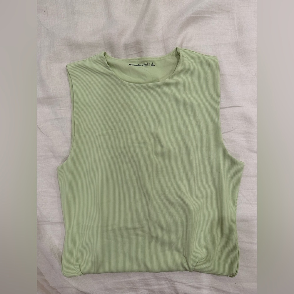 Abercrombie & Fitch Light Green Ribbed Sleeveless Bodysuit